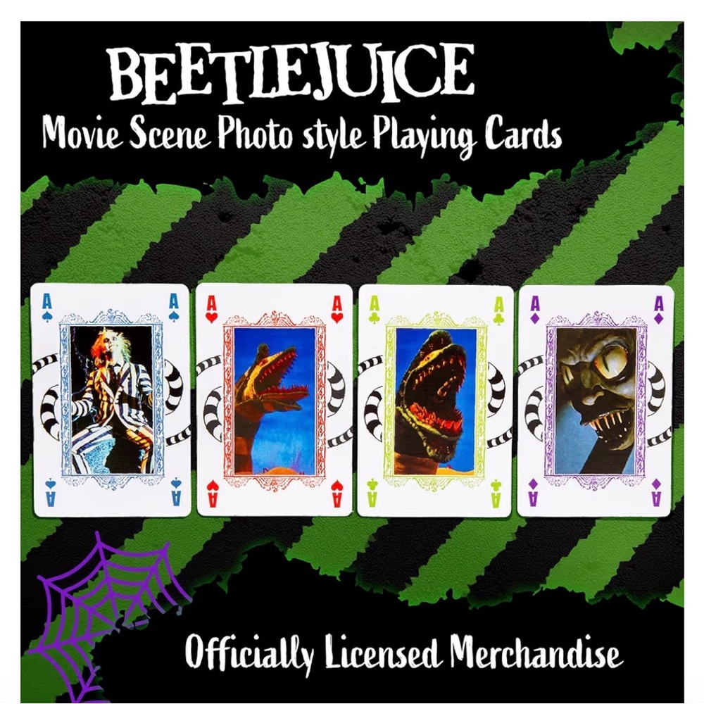 Beetlejuice Playing Cards - Green and Black - Picture 3 of 4